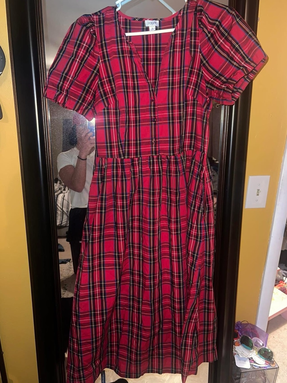 J Crew tartan plaid dress. Size 6.